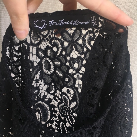 For Love & Lemons !Halloween Queen! Lace Crop Top - Picture 3 of 8